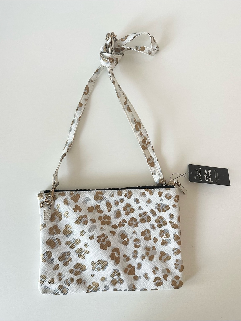 SCOUT Abby Crossbody Bag NWT Animal Print Gold Silver